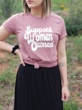 MAUVE "SUPPORT WOMEN OWNED" GRAPHIC TEE