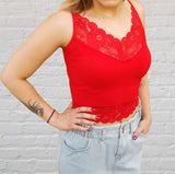 RED LACE CAMI