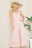 BABY PINK FLORAL SLEEVELESS JUMPSUIT (CURVY)