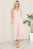 BABY PINK FLORAL SLEEVELESS JUMPSUIT (CURVY)