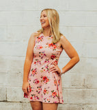 PRETTY IN PINK FLORAL WOVEN DRESS