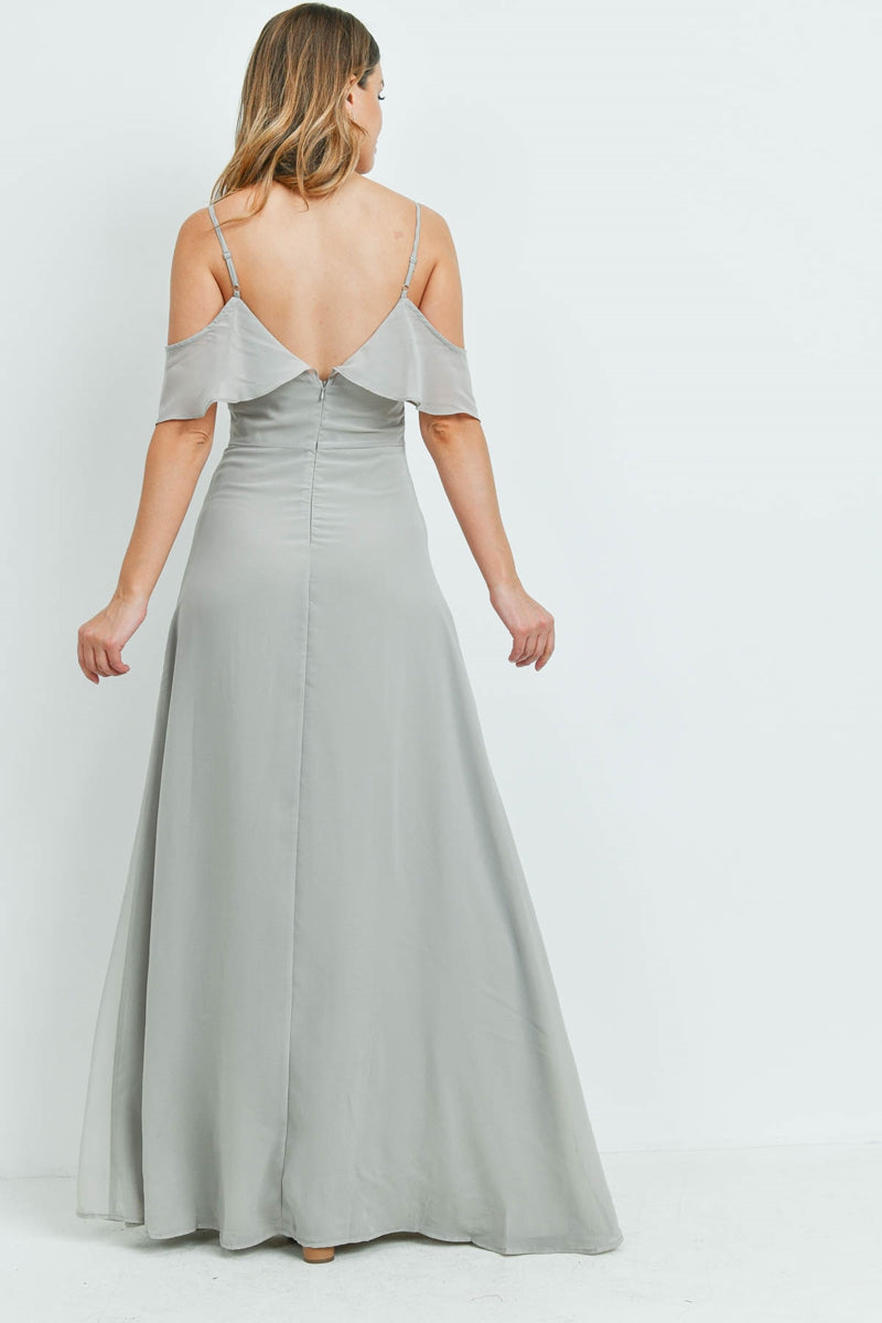 LIGHT SAGE COLD SHOULDER MAXI DRESS No Obligations Clothing Co. LIGHT SAGE COLD SHOULDER MAXI DRESS No Obligations Clothing Co.