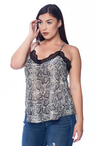 SNAKESKIN PRINT CAMI (CURVY)